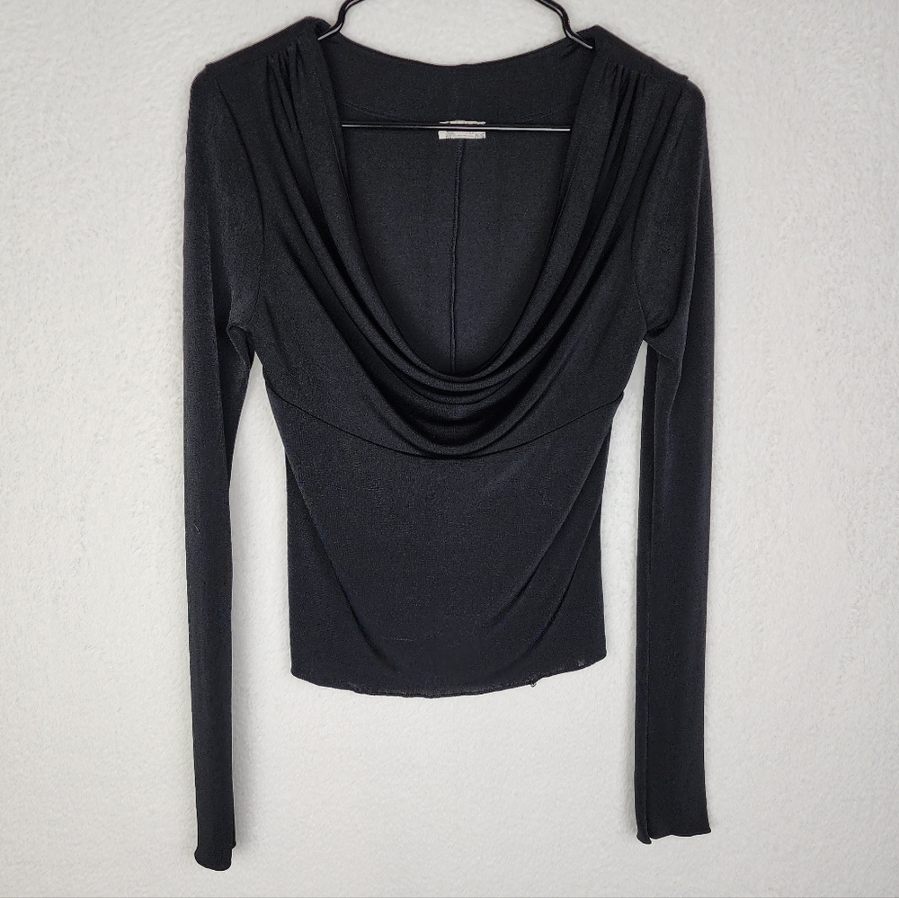 INTIMATELY FP FREE PEOPLE Carrie Cowl Neck Long Sleeve Layering Top M